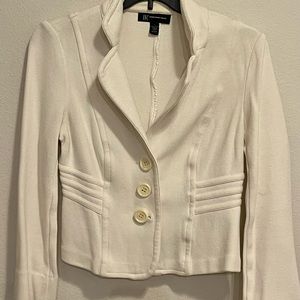 I.N.C. International Concepts ivory cropped jacket, 100% cotton, size L